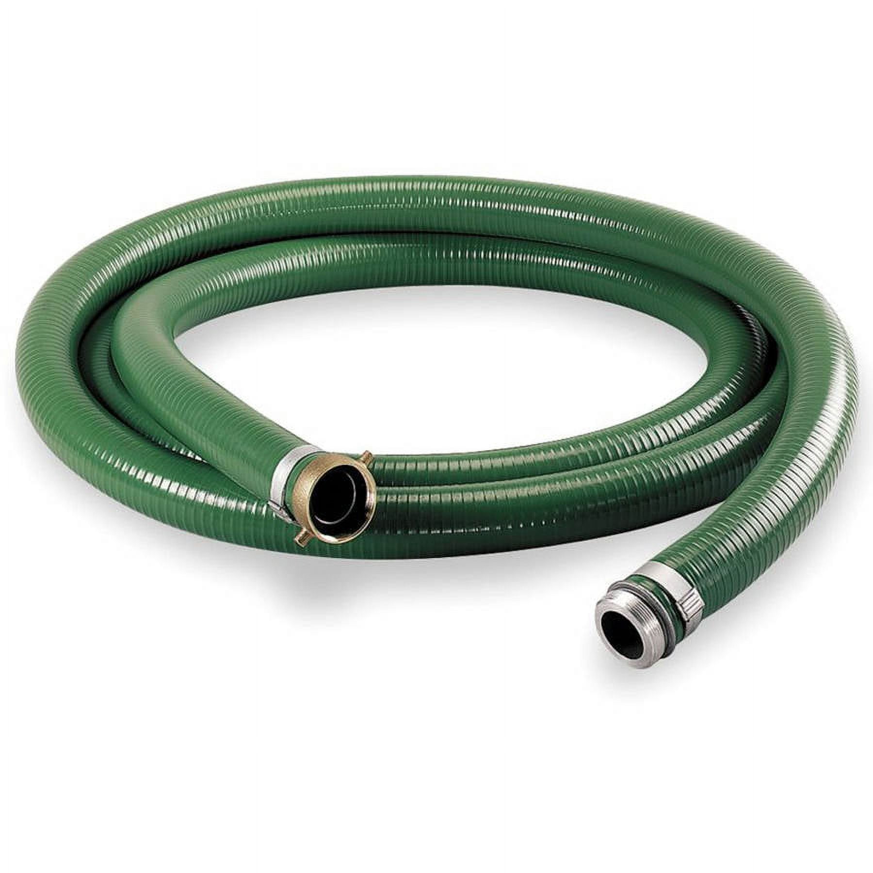 JGB Enterprises Eagle Green PVC Suction Hose Assembly, Coupled Male x