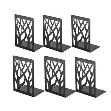 JGF844 Black Metal Non-Slip Bookend Bracket Heavy Book End Office Book Stopper