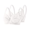 thumbnail image 1 of JGGSPWM 2PC Lingerie for Women's Lace Underwire Bra Sheer See Through Bras Unpadded Ultra Thin Clear Underwear White 40, 1 of 3