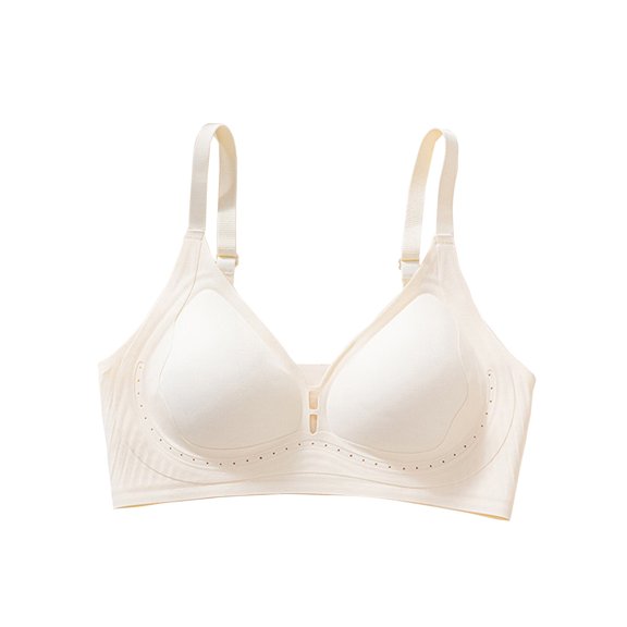 JGGSPWM Bras for Women No Underwire Push Up Full Coverage Supportive Comfortable Bralettes Solid Color Everyday Tshirt Bra Beige XL