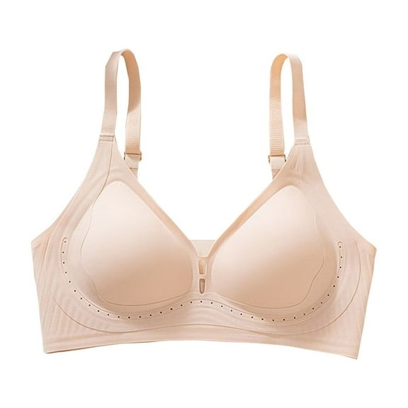 JGGSPWM Bras for Women No Underwire Push Up Full Coverage Supportive Comfortable Bralettes Solid Color Everyday Tshirt Bra Pink M