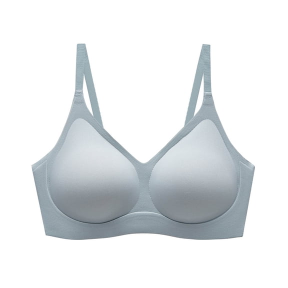 JGGSPWM Bras for Women No Underwire Wireless Push Up Seamless Full Coverage Comfort Sports Everyday Bra Blue XL
