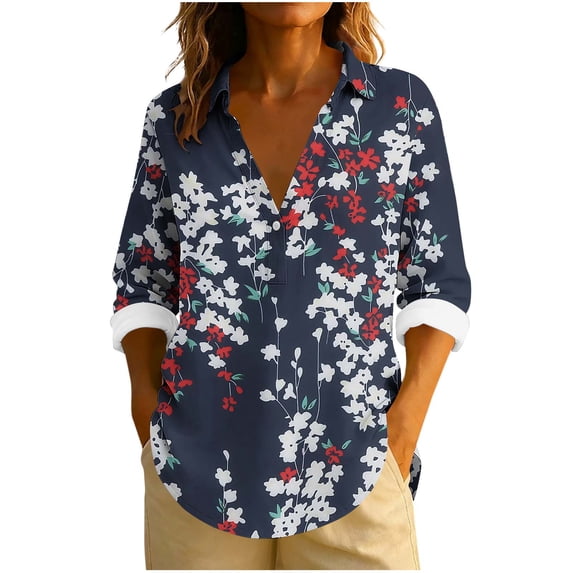 JGGSPWM Collared Button Down Shirts for Women Long Sleeve Dressy Casual Printed Tops Loose Fit Spring Trendy Tunic T Shirt Black XXL