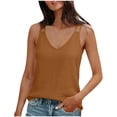 thumbnail image 1 of JGGSPWM Cotton Linen Tank Tops for Women Fashion Solid Color Sleeveless Camisole Summer Loose Fit Light Weight Gauze Shirts Brown S, 1 of 6