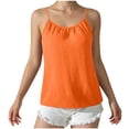 thumbnail image 1 of JGGSPWM Cotton Linen Tank Tops for Women Spaghetti Strap Sleeveless Camisole Summer Loose Fit Lightweight Gauze Shirts Orange S, 1 of 9