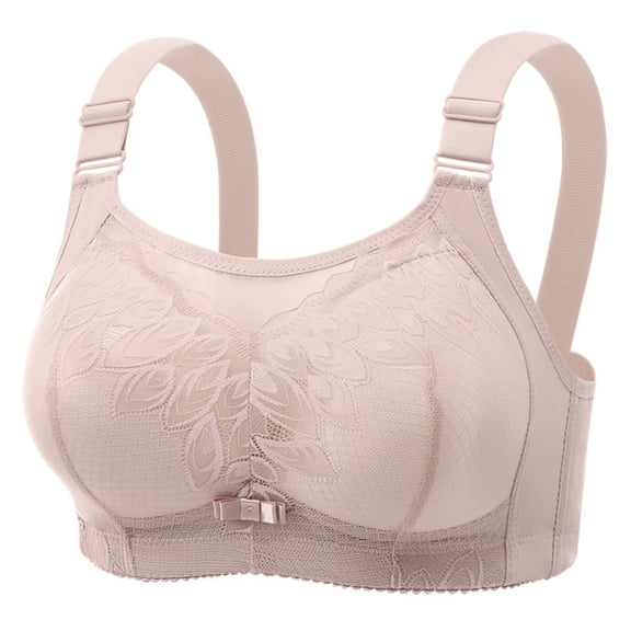 JGGSPWM Daisy Lace Bras for Women Lifting Soft Support No Underwire Comfort Senior Wireless Full Coverage Bra Yellow 36