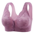 thumbnail image 1 of JGGSPWM Front Closure Bras for Ladies Bras Front Snaps Seniors Snap Front Bra Older Women Z-A09-Purple 38, 1 of 2