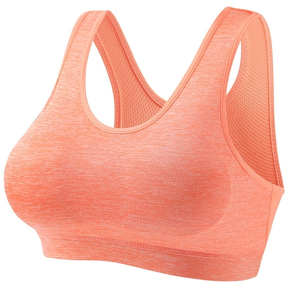 JGGSPWM High Impact Sports Yoga Bra for Women Seamless Wireless Racerback Soft Breathable Comfort Running Bra Red L