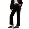 JGGSPWM High-Waist Straight Leg Corduroy Pants for Women Casual Vintage Style Trousers Black S