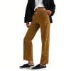 JGGSPWM High-Waist Straight Leg Corduroy Pants for Women Casual Vintage Style Trousers Yellow L