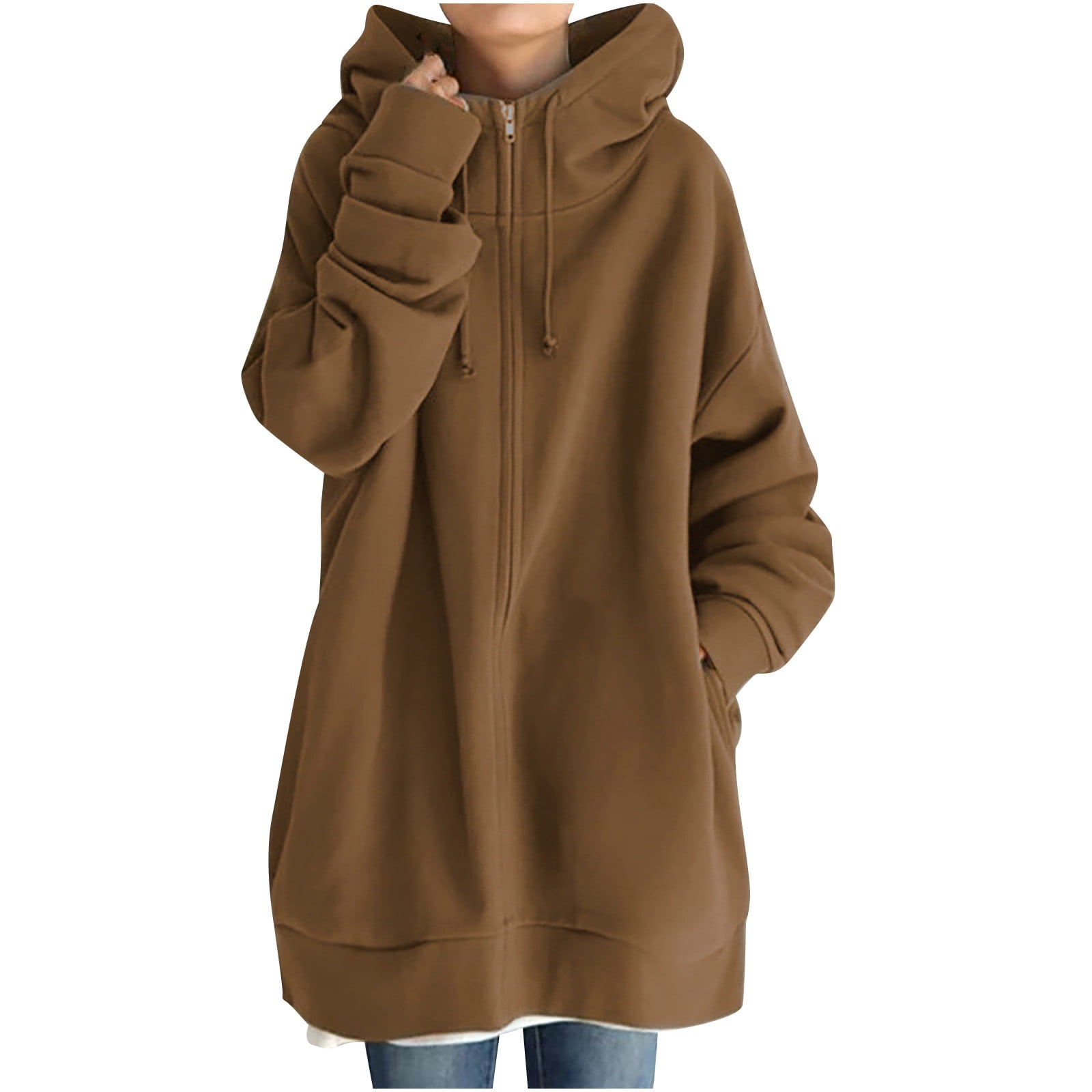 NewJeans ダニエル★関税込★Khakis★FULL ZIP POCKET HOODIE JGGSPWM Knee Length Full Zip Hoodie High Collar Casual