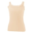 thumbnail image 1 of JGGSPWM Lace Camisole Tank Tops for Women Ribbed Round Neck Top Lacework Undershirt Summer Breathable Comfortable Tank Beige L, 1 of 9