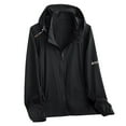 thumbnail image 1 of JGGSPWM (M-5XL) Big and Tall Mens Lightweight Hooded Waterproof Rain Jacket Breathable Raincoat Shell for Outdoor Mountain Hiking Black XXXXL, 1 of 8