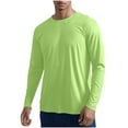 thumbnail image 1 of JGGSPWM Men's Long Sleeve UPF 50+ Shirts Sun Protection UV SPF Shirts Rash Guard Fishing Running Quick Dry Lightweight Tops Green M, 1 of 8