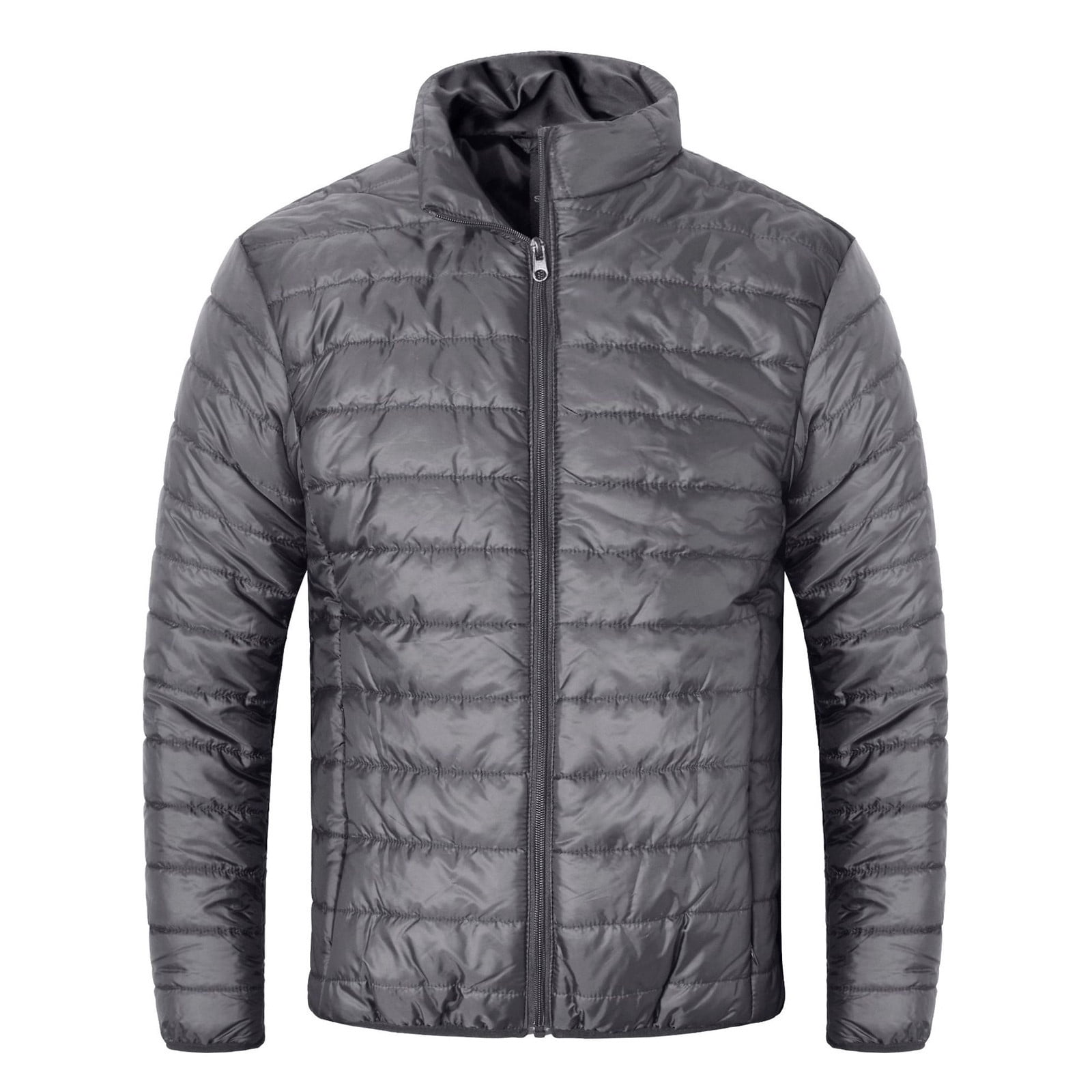 JGGSPWM Men's Midweight Quilted Cotton Puffer Jacket Warm Winter Coat