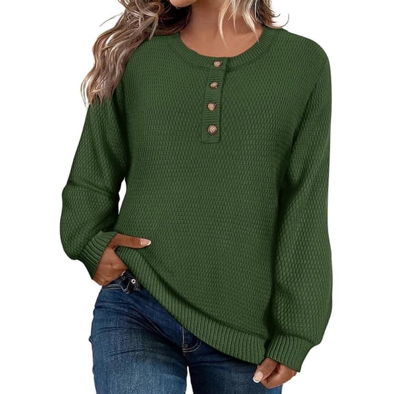 JGGSPWM Plus Size Sweaters for Women Long Sleeve Knitted Pullover Sweaters Crewneck Jumper Tops Lightweight Casual Loose Green XL