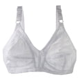 thumbnail image 1 of JGGSPWM Plus Size T-Shirt Bras for Women No Underwire Full Coverage Comfortable Unlined Wirefree Everyday Bra for Big-Bust White 115D, 1 of 2