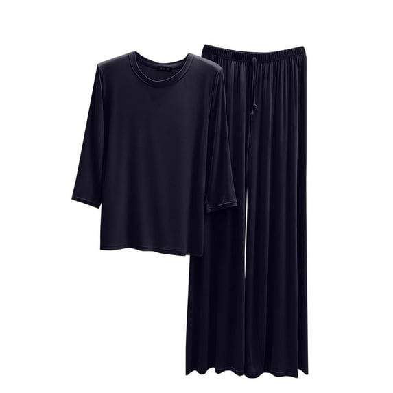 JGGSPWM Plus Size Thermal Underwear for Women Loose Solid Color Fleece Lined Base Layer Top and Bottom Sets For Cold Weather Gray XL