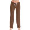 JGGSPWM Plus Size Women's Elastic Waist Drawstring Pants Casual Straight Leg Trousers Coffee 2XL