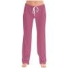 thumbnail image 1 of JGGSPWM Plus Size Women's Elastic Waist Drawstring Pants Casual Straight Leg Trousers Purple 2XL, 1 of 5