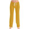 JGGSPWM Plus Size Women's Elastic Waist Drawstring Pants Casual Straight Leg Trousers Yellow 3XL