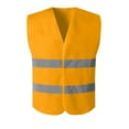 thumbnail image 1 of JGGSPWM Safety Vests Reflective Tank Construction Garden At Night Protective Yellow Reflective Neon Silver Strip High Visibility Work Vest Gold 均码, 1 of 9