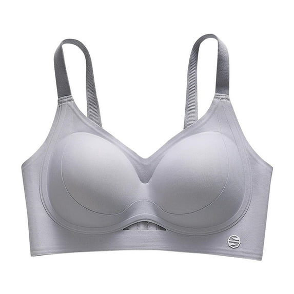 JGGSPWM Seamless Bras for Women No Underwire Comfort Wireless Push Up Back Smoothing Full Coverage T Shirt Bra Bralettes with Soft Support Gray XXL