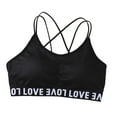 thumbnail image 1 of JGGSPWM Seamless Sports Bras for Women,Backless Cross Strappy Workout Gym Yoga Crop Tops Comfy Smoothing Black L, 1 of 2