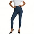 thumbnail image 1 of JGGSPWM Skinny Jeans for Women Tummy Control Stretchy Jeggings High Rise Straight Jeans Pull On Denim Pants Work Trousers Blue M, 1 of 9