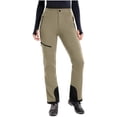 thumbnail image 1 of JGGSPWM Snow-Pants Womens Fashion Color Block Pocket Ski-Pant Waterproof Insulate Softshell Winter Hiking Snowboard Pants Brown M, 1 of 8