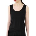 thumbnail image 1 of JGGSPWM Soft Elastic Tank Tops for Women Slim Fit Undershirt Muscle Tee Yoga Gym Workout Camisole Black M, 1 of 3