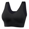 thumbnail image 1 of JGGSPWM Sports Bras for Women, Seamless No Steel Ring Breathable Gathering Comfortable Yoga Bra with Removable Pads Black XXXXL, 1 of 2