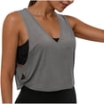 thumbnail image 1 of JGGSPWM Tank Tops for Women Fashion Solid Color Workout Sport Athletic Yoga Running Gym Loose Crop Sleeveless Shirts Gray XXL, 1 of 9
