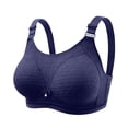 thumbnail image 1 of JGGSPWM Wireless Bra for Older Women Full Coverage Seamless Supportive Push Up T-Shirt Bras Everyday Soild Color Bralettes Blue XXL, 1 of 8