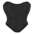 thumbnail image 1 of JGGSPWM Women Black Corset Tops Strapless Bustier Corsets Summer Going Out Strapless Bustier Crop Top for Party Black M, 1 of 6