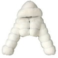thumbnail image 1 of JGGSPWM Women Fluffy Faux Fuzzy Coat Cropped Jacket Fuzzy Teddy Jacket Puffer Jacket Zip Up Winter Warm Outwear White M, 1 of 3