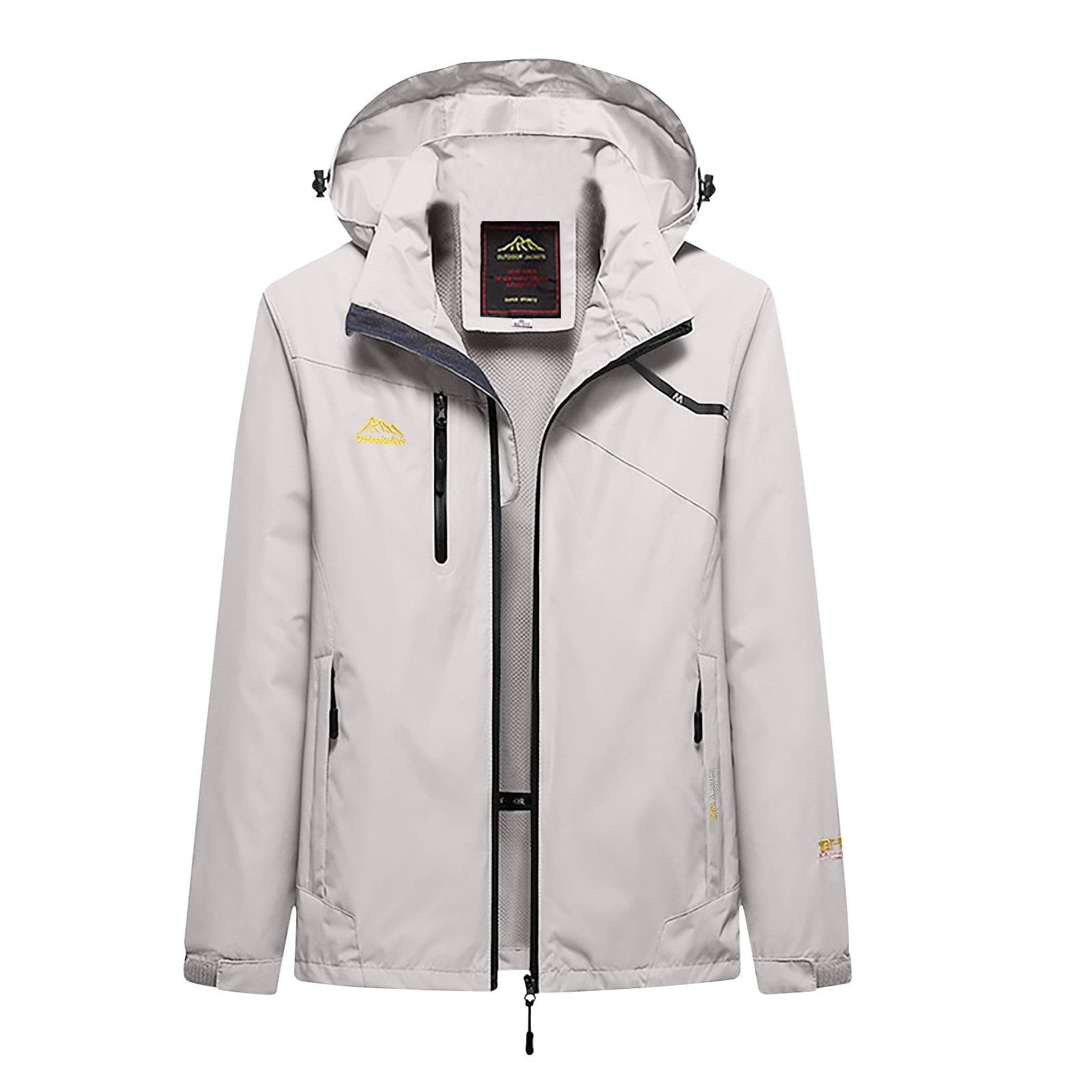 JGGSPWM Women Plus Size Waterproof Jacket Bike Cycling Windbreaker