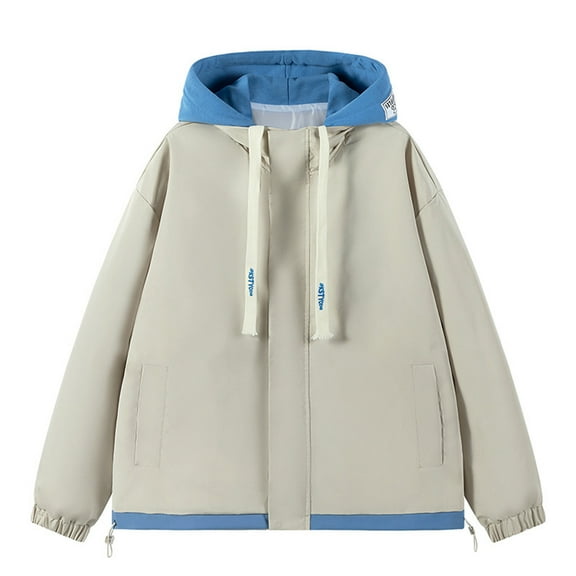 JGGSPWM Women Plus Size Winter Jacket High Neck Full Zip Long Sleeve Coat Solid Raincoat Windproof Ski Windbreaker Khaki XXXXL