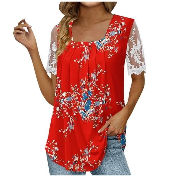 JGGSPWM Women Sleeveless Tank Tops Leisure Tees Lightweight Comfy Loose Fit Tunic Scoop Neck Camisole Solid Shirts Ruched Tshirts Red XXL
