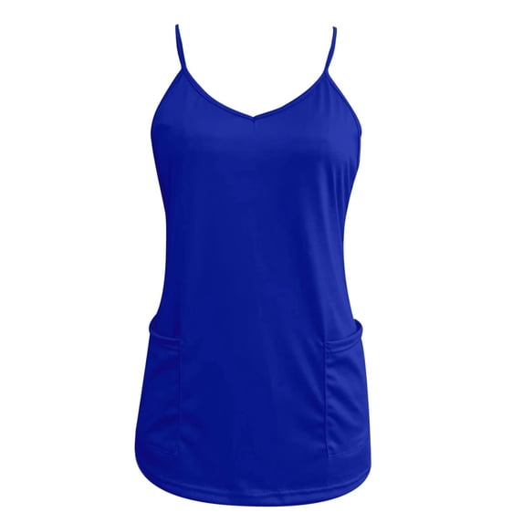 JGGSPWM Women's Casual Rompers Summer Sleeveless Jumpsuits Loose Spaghetti Strap Shorts Overalls Trendy Outfits With Pockets Blue S