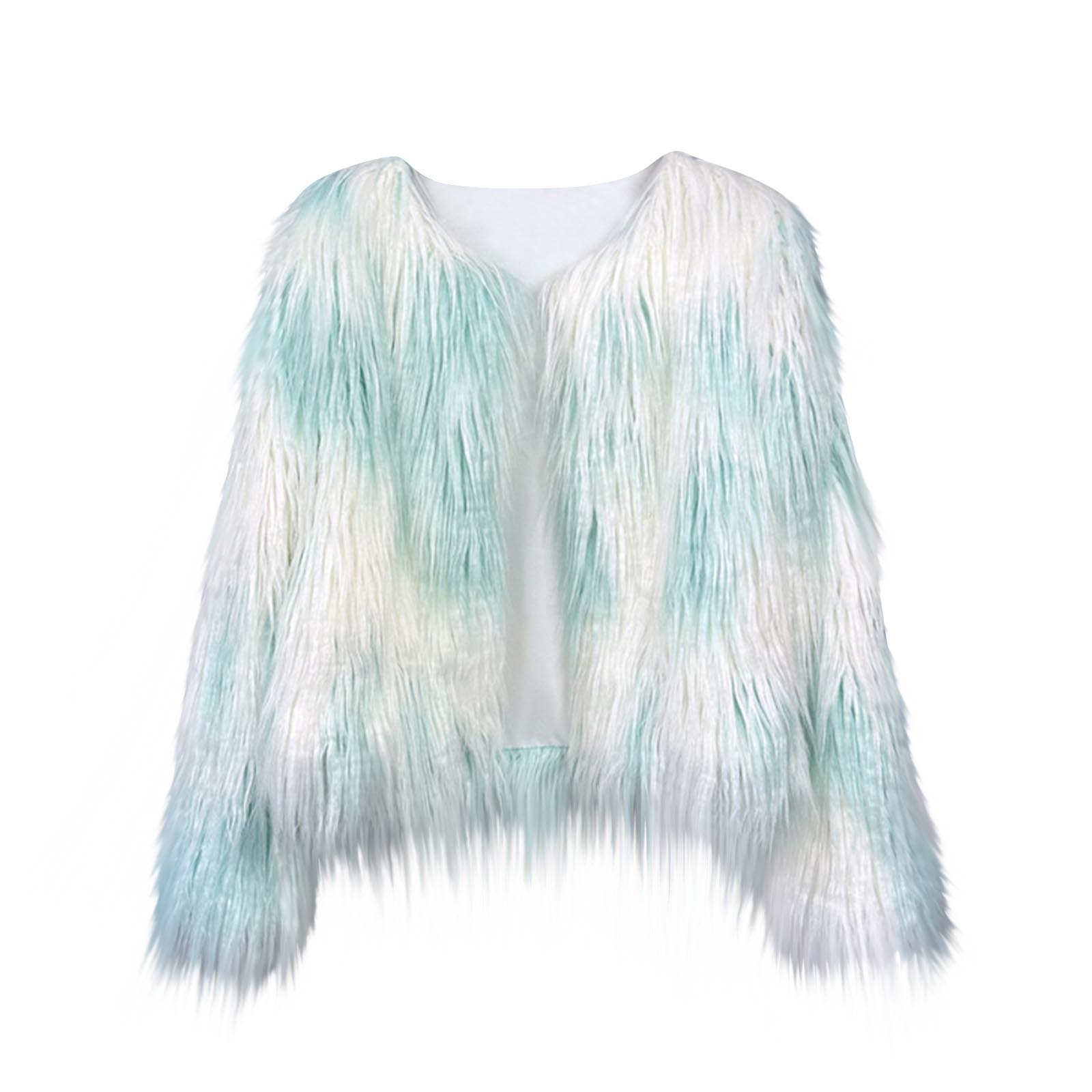 Solid Fluffy Faux Fur Shaggy Long Body Outwear