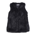 thumbnail image 1 of JGGSPWM Women's Faux Furry Vest Coat Sleeveless Jacket Mid-Length Vest Warm Jacket Coat Black L, 1 of 6