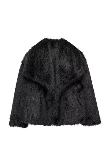 Shop Shaggy Jacket Black Faux Fur Coats Online