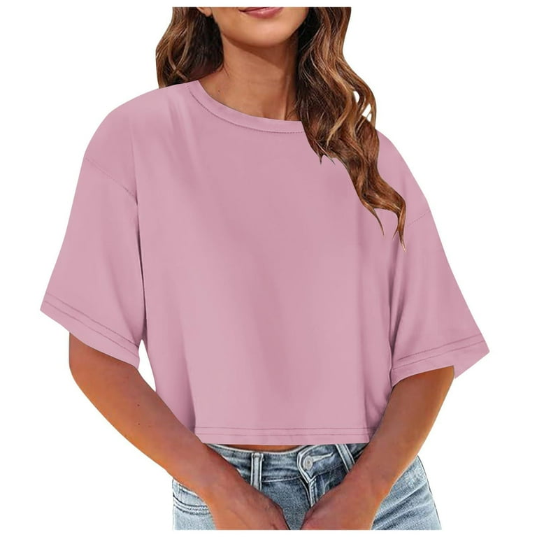 2022 summer new style elastic flared sleeve short paragraph shoulder T-shirt top