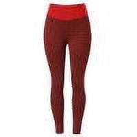 JGGSPWM Women's High Waist Yoga Pants for Butt Lifting and Slimming Workout Running Gym Tights Red XL