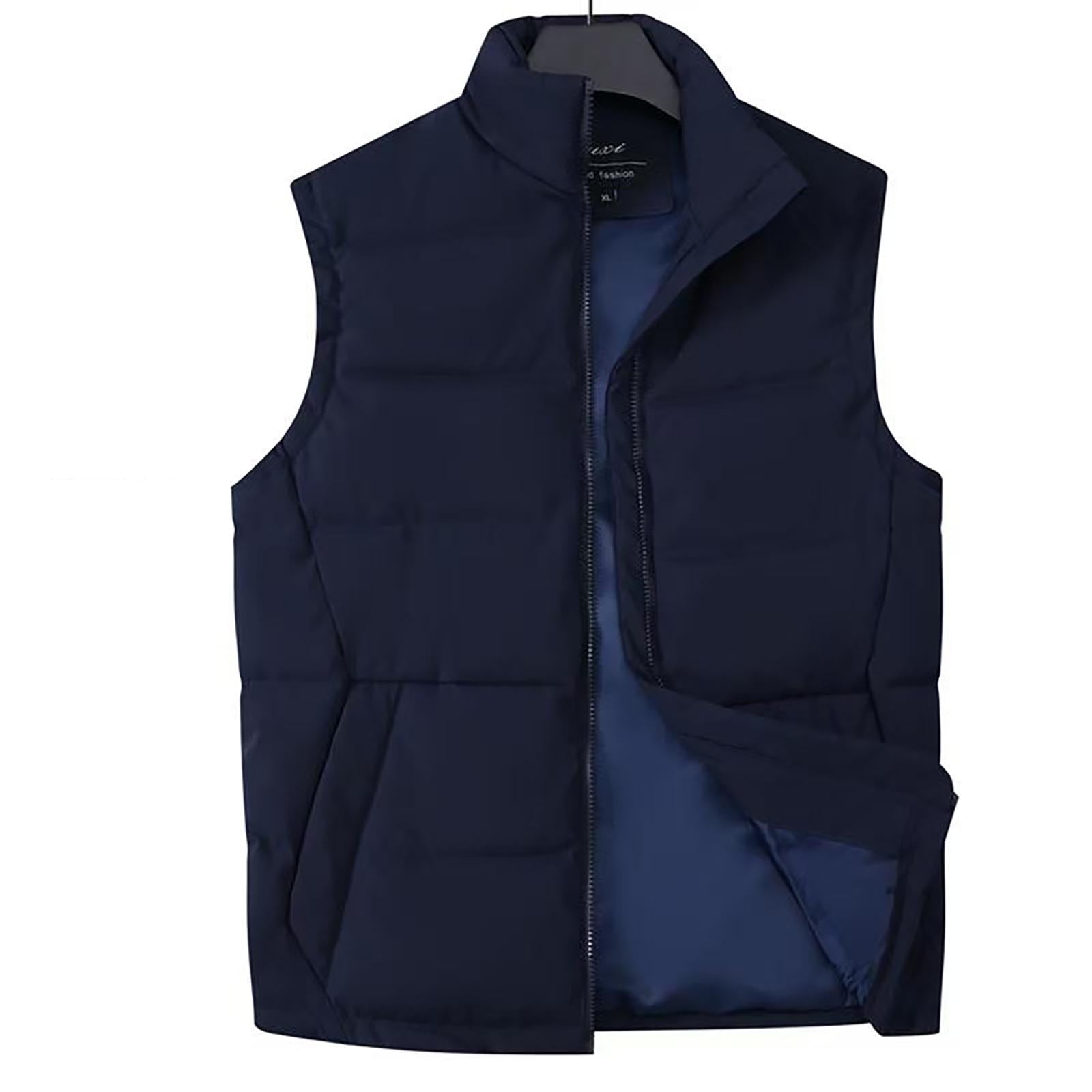 JGGSPWM Women's Lightweight Breathable Travel Hiking Waistcoat Jacket Spring Fall Sleeveless Comfy Coat Outwear Work Vest Blue M