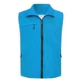 thumbnail image 1 of JGGSPWM Women's Lightweight Breathable Travel Hiking Waistcoat Jacket with Pocket and Zipper Spring Fall Sleeveless Work Vest Blue L, 1 of 4