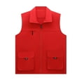 thumbnail image 1 of JGGSPWM Women's Lightweight Breathable Travel Hiking Waistcoat Jacket with Pocket and Zipper Spring Fall Sleeveless Work Vest Red M, 1 of 7