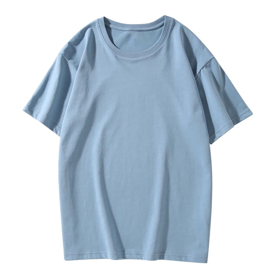 JGGSPWM Women's Lightweight Short Sleeve Workout Tops Yoga Running Gym Tees Athletic Shirts Light blue 4XL