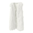 thumbnail image 1 of JGGSPWM Women's Long Faux Furry Vests Shaggy Sleeveless Jacket Coat Outerwear White 2XL, 1 of 5